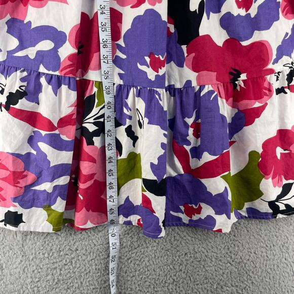 NAOO Colorful Flare Womens Dress Floral Maxi Size M Long Tiered Prairie - Picture 3 of 15